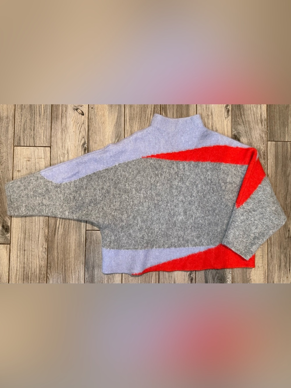 Zara Limited Edition Colorblock Women's Turtleneck Sweater